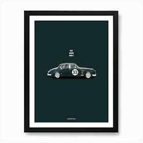 Cars in Colors, Jaguar MK2 Art Print