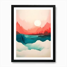 Sunset In The Mountains 15 Art Print