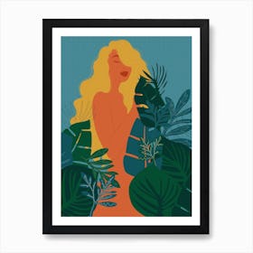 Naturist Orange Art Print