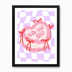 Cute But Leo Heart Cake Art Print