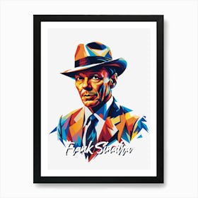 Frank Sinatra 02 Portrait Music Icon Style WPAP Pop Art Art Print