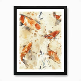 Watercolor Koi 17 Art Print