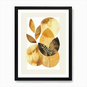 Gold Leaf 3 Art Print