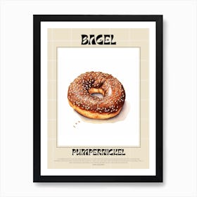 Pumpernickel Bagel 3 Art Print