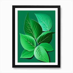 Spearmint Leaf Vibrant Inspired 2 Art Print