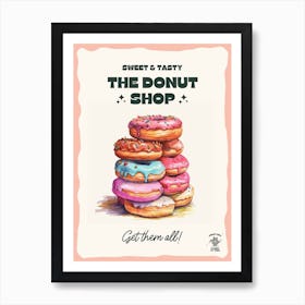 Stack Of Sprinkles Donuts The Donut Shop 3 Art Print