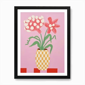 Freesias Flower Vase 3 Art Print