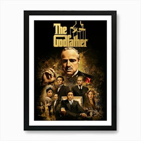 The Godfather, Wall Print, Movie, Poster, Print, Film, Movie Poster, Wall Art, Art Print