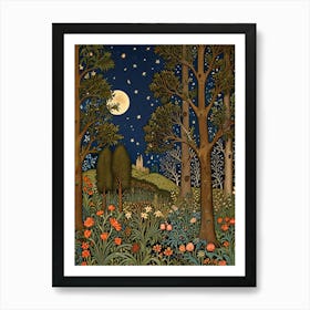 William Morris Night In The Woods Art Print