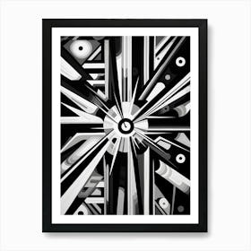 Perception Abstract Black And White 2 Art Print