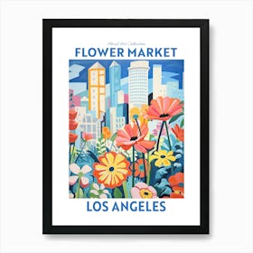 Los Angeles California Flower Market Floral Art Print Travel Print Plant Art Modern Style Art Print