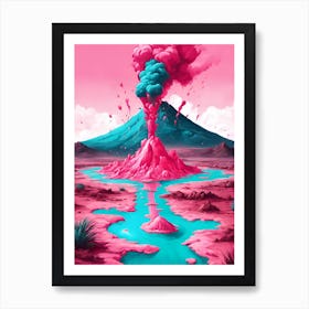 Volcano Pink 3 Art Print