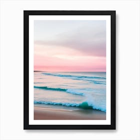 Dornoch Beach, Highlands, Scotland Pink Photography 2 Art Print