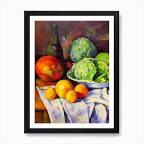 Cabbage 3 Cezanne Style vegetable Art Print
