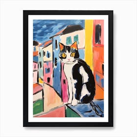 Painting Of A Cat In Palermo Italy Poster