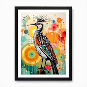 Bird Painting Collage Roadrunner 1 Art Print