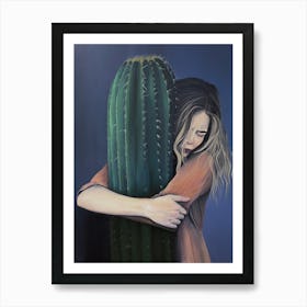 Cactus Hug Art Print