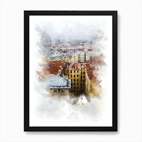 RoofWatercolor  Art Print