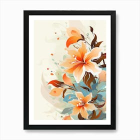 Poppy Whispers: Delicate Floral Wall Décor Print Art Print