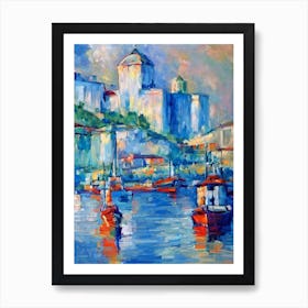 Port Of Varna Bulgaria Abstract Block harbour Art Print