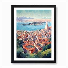 Nice, France, Geometric Illustration 3 Art Print