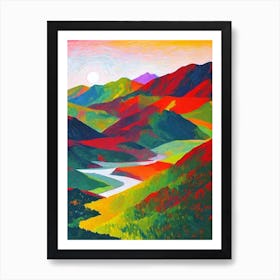 Hemis National Park India Abstract Colourful Art Print