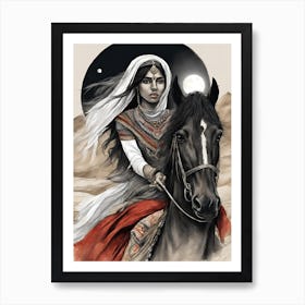 Egyptian Woman On Horseback 1 Poster