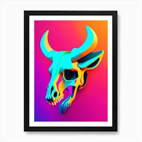 Animal Skull Pop Art Art Print