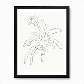 Flower Scribble Art Print