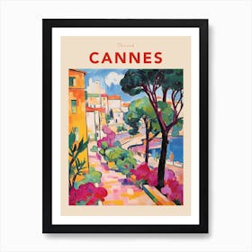 Cannes France 2 Fauvist Travel Poster Art Print