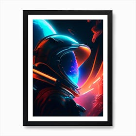 Gravity Neon Nights Space Art Print