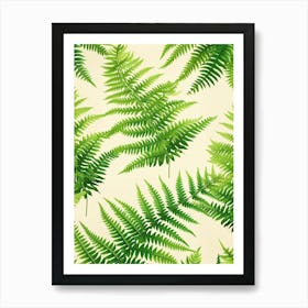 Pattern Poster Button Fern 3 Art Print