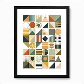 Mid Century Modern Shapes 02 Art Print