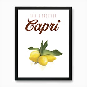Take a Vacation Capri Art Print