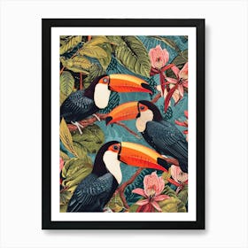 Kitsch Toucan Collage 1 Art Print