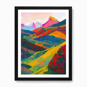 Dolomiti Bellunesi National Park Italy Abstract Colourful Art Print