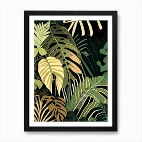 Jungle Foliage 2 Light Rousseau Inspired Art Print