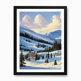 Snowshoe, Usa Ski Resort Vintage Landscape 1 Skiing Poster Art Print