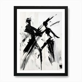 Dance Abstract Black And White 4 Art Print