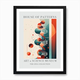 Dna Art Abstract Illustration 2 House Of Patterns Art Print