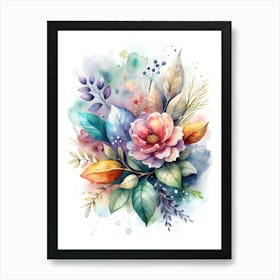 Watercolor Floral Painting 1 Art Print