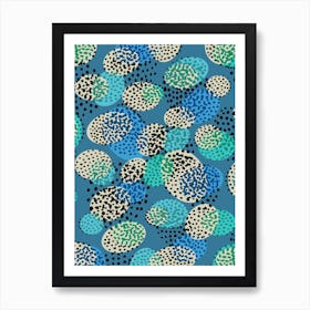 Blue Spots Art Print