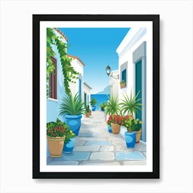 Greece Street 3 Art Print