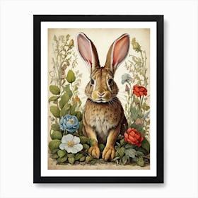 Rabbit In The Garden 1 Art Print