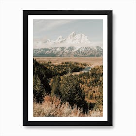 Teton Mountain Range Art Print