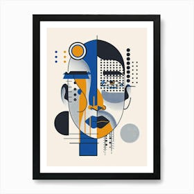 Abstract Portrait Of A Man 10 Art Print