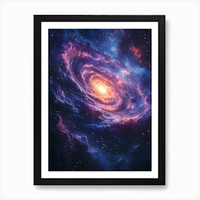 Galaxy Spiral In Space Poster