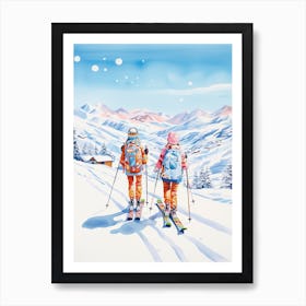 Heavenly Mountain   California Nevada Usa, Ski Resort Illustration 0 Art Print