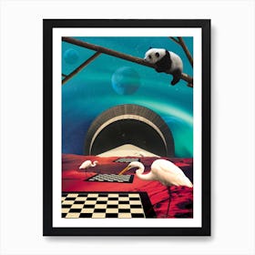  Surrealistic Animals Panda Art Print