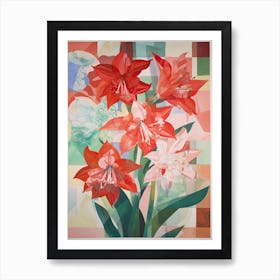 Amarillys Flower Illustration 2 Art Print